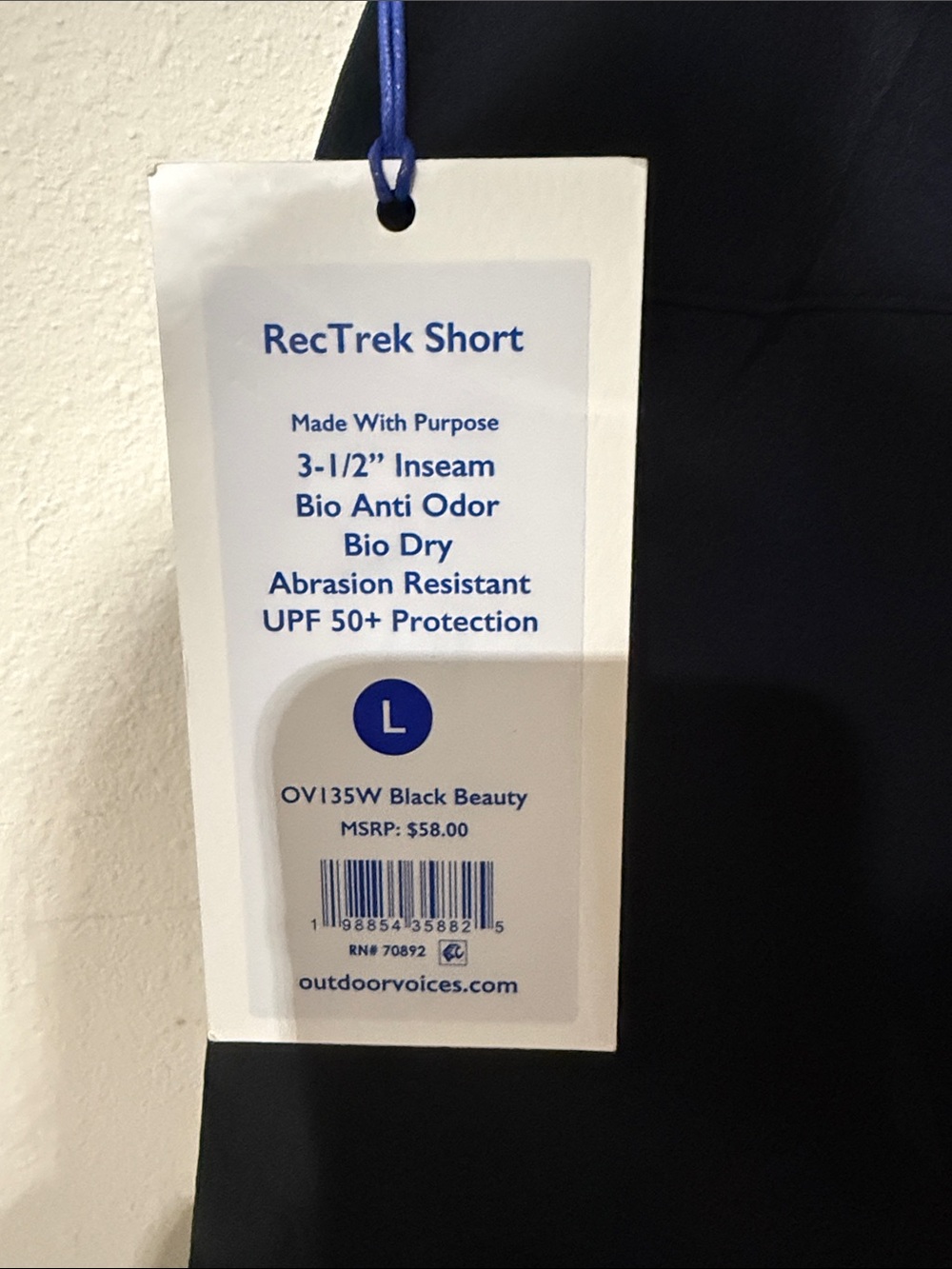 NWT Outdoor Voices Black RekTrek Shorts - Picture 7 of 7